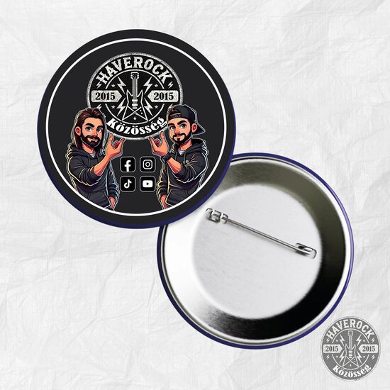 Haverock kitűző Ádám és Máté logó 32mm